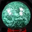 Gorgeous Polished Malachite Sphere - Congo #39405-1